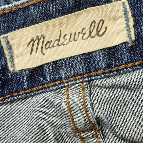 MADEWELL PERFECT Jeans Cropped Distressed 100% Cotton Taper Leg Denim Fall - Picture 9 of 12
